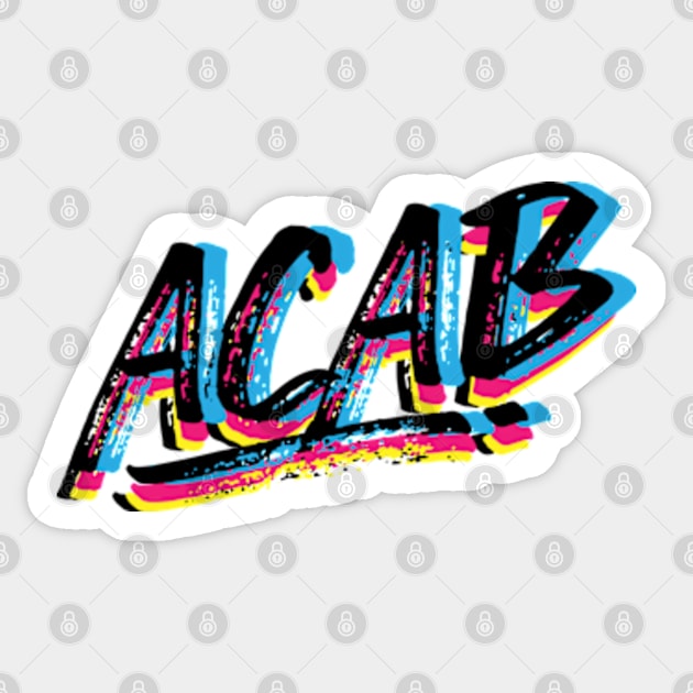 ACAB Graffiti - All Cops Are Bastards Sticker by LaBearDod